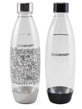 TWO 1L Soda Stream Carbonating Bottles